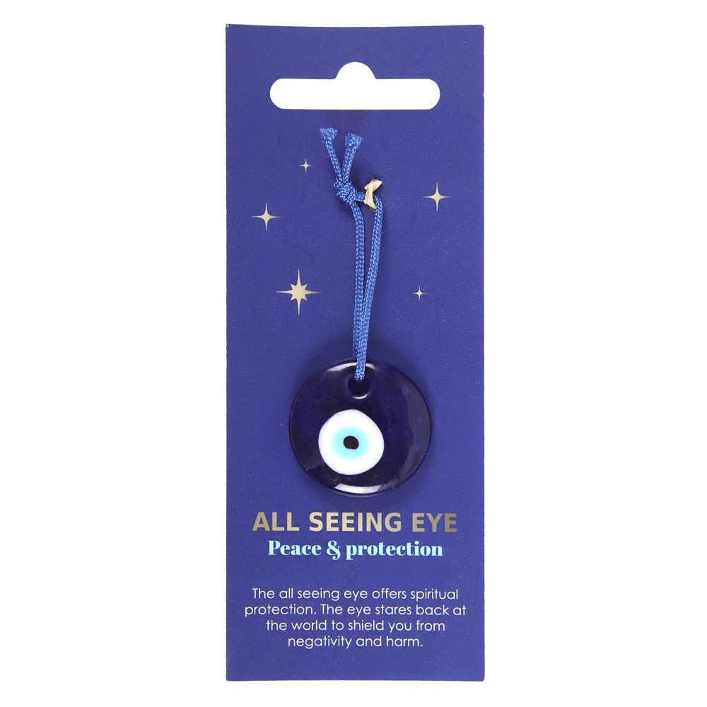 Evil eye glass hanging charm - Gizmo Gifts