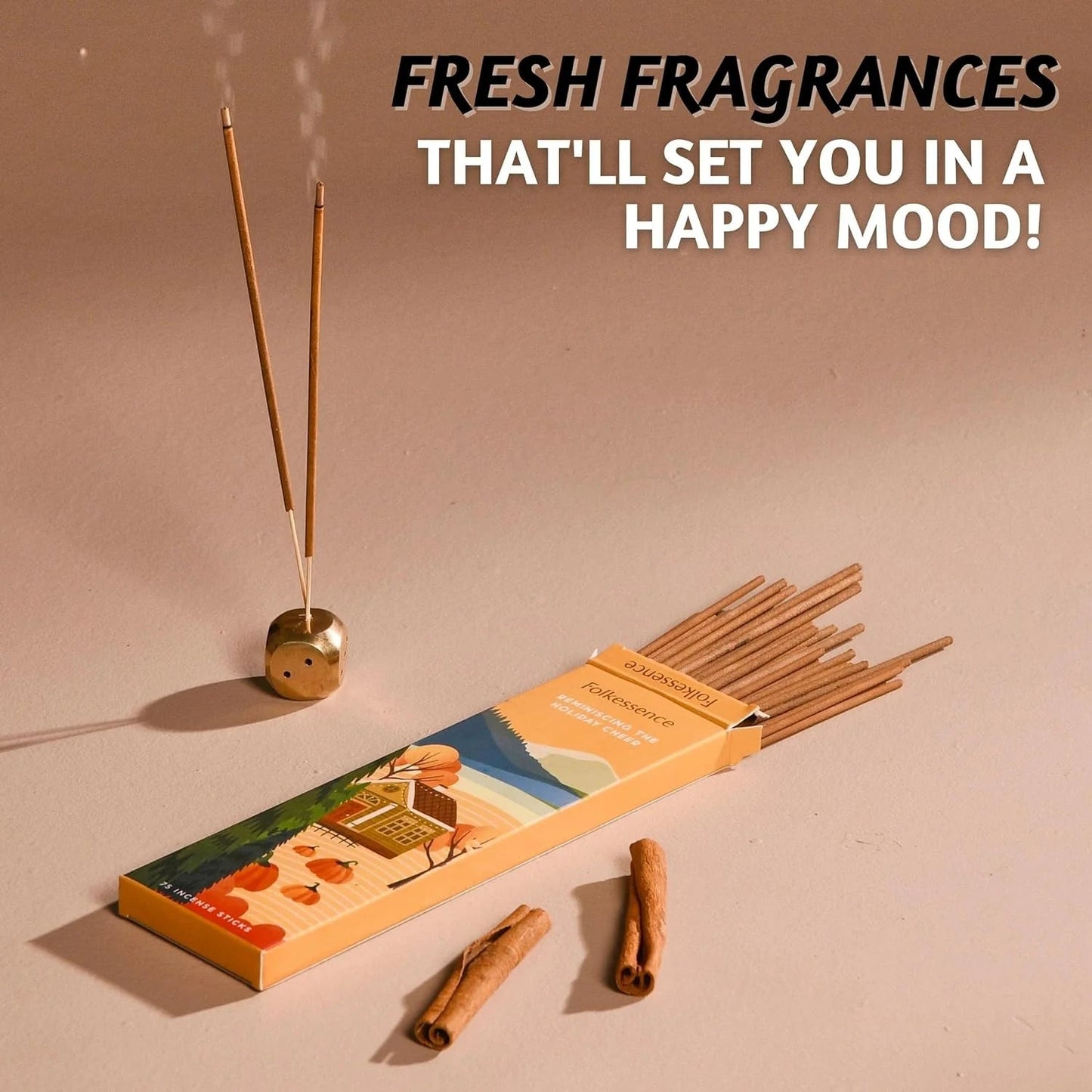 Folkessence Incense - Pumpkin Spice (75 sticks) - Gizmo Gifts