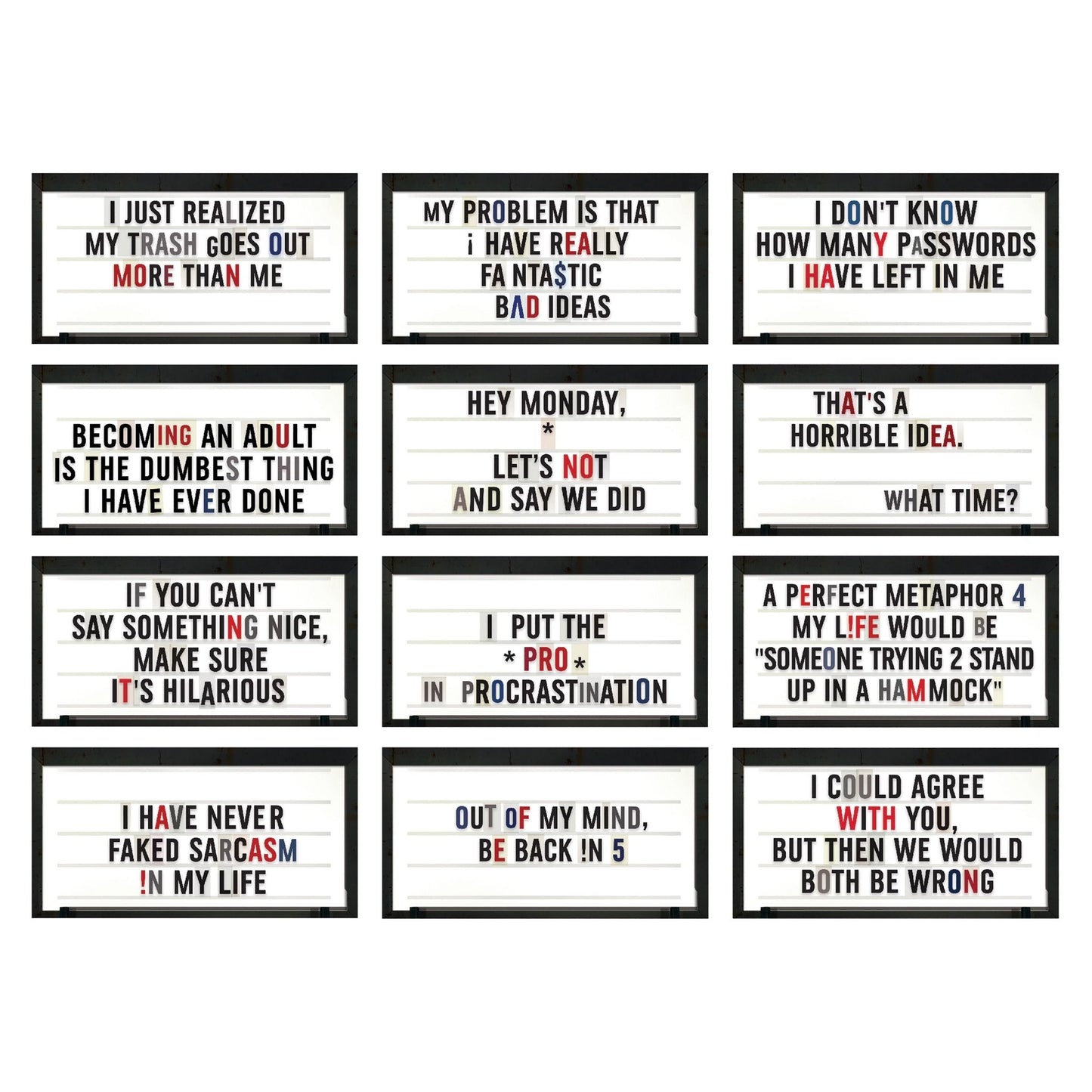 FRED Daily Marquee desk flip book - Gizmo Gifts