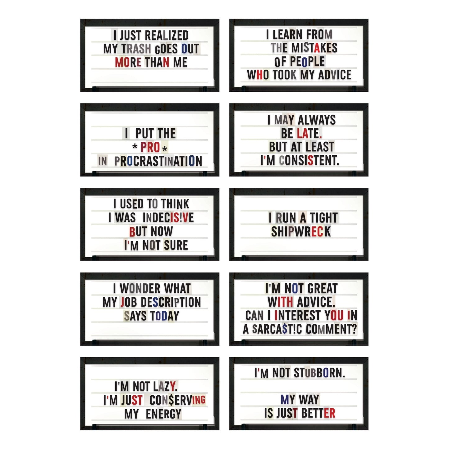 FRED Daily Marquee desk flip book - Gizmo Gifts
