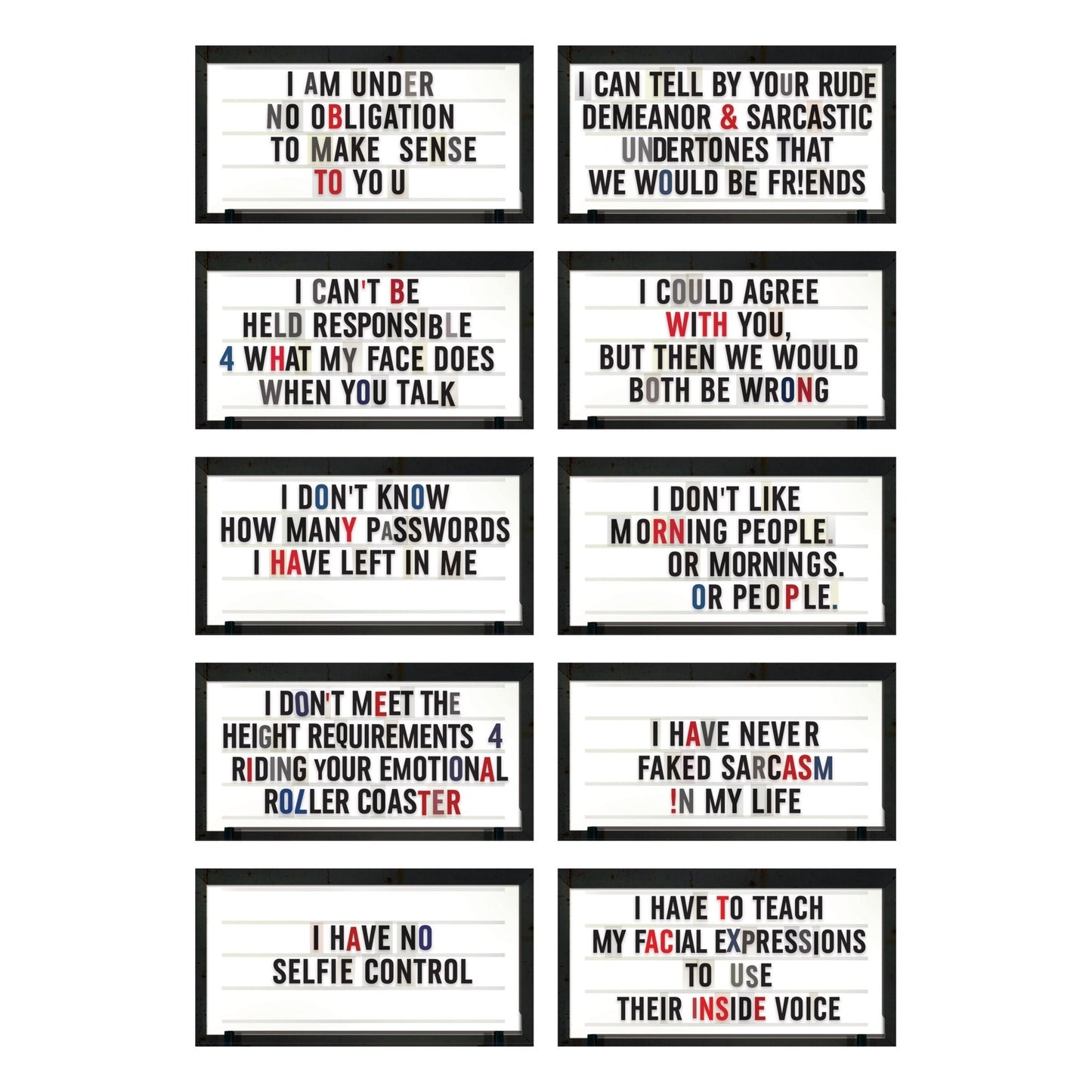 FRED Daily Marquee desk flip book - Gizmo Gifts