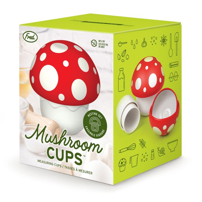 Fred Mushroom measuring cups (Nest of 6) - Gizmo Gifts