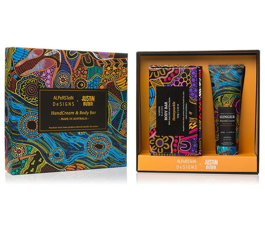 Ginger handcream and Honeysuckle soap gift set design by Justin Butler - Gizmo Gifts