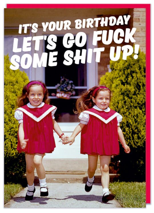 Greeting card - Let's fuck some shit up - Gizmo Gifts