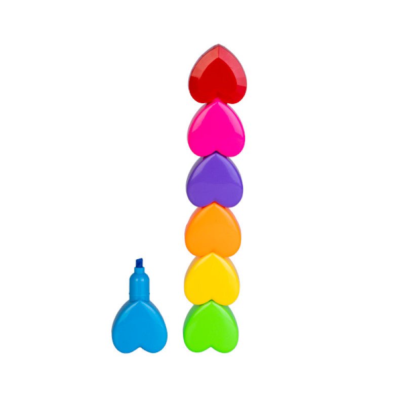 Heart highlighters (stackable) - Gizmo Gifts