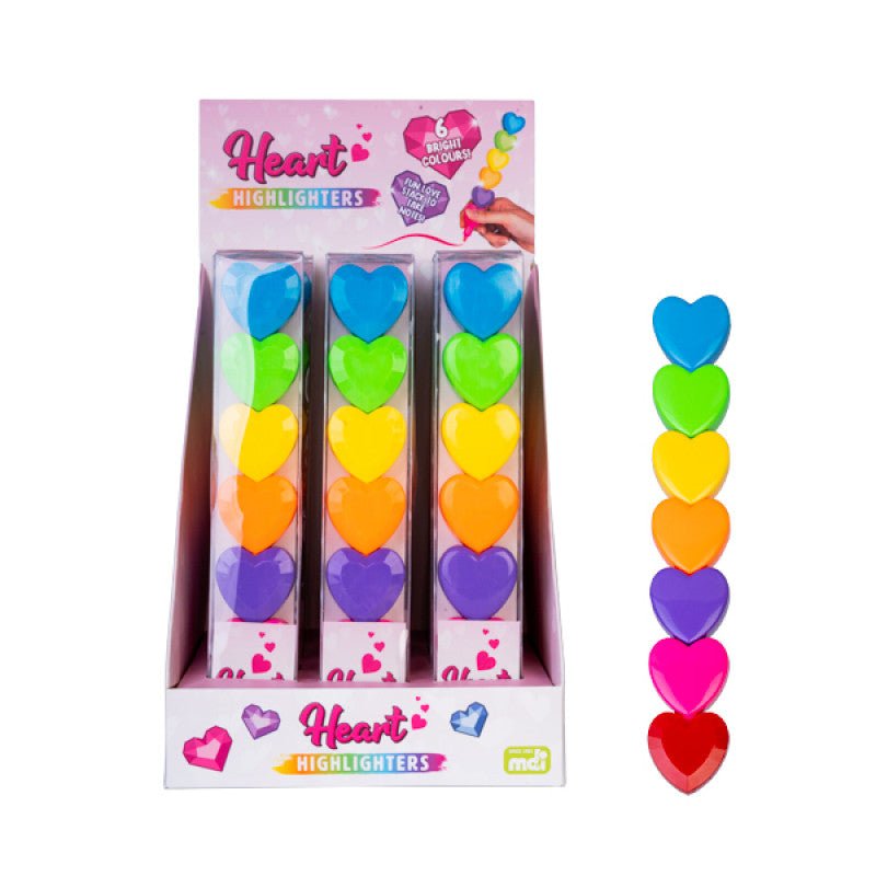 Heart highlighters (stackable) - Gizmo Gifts