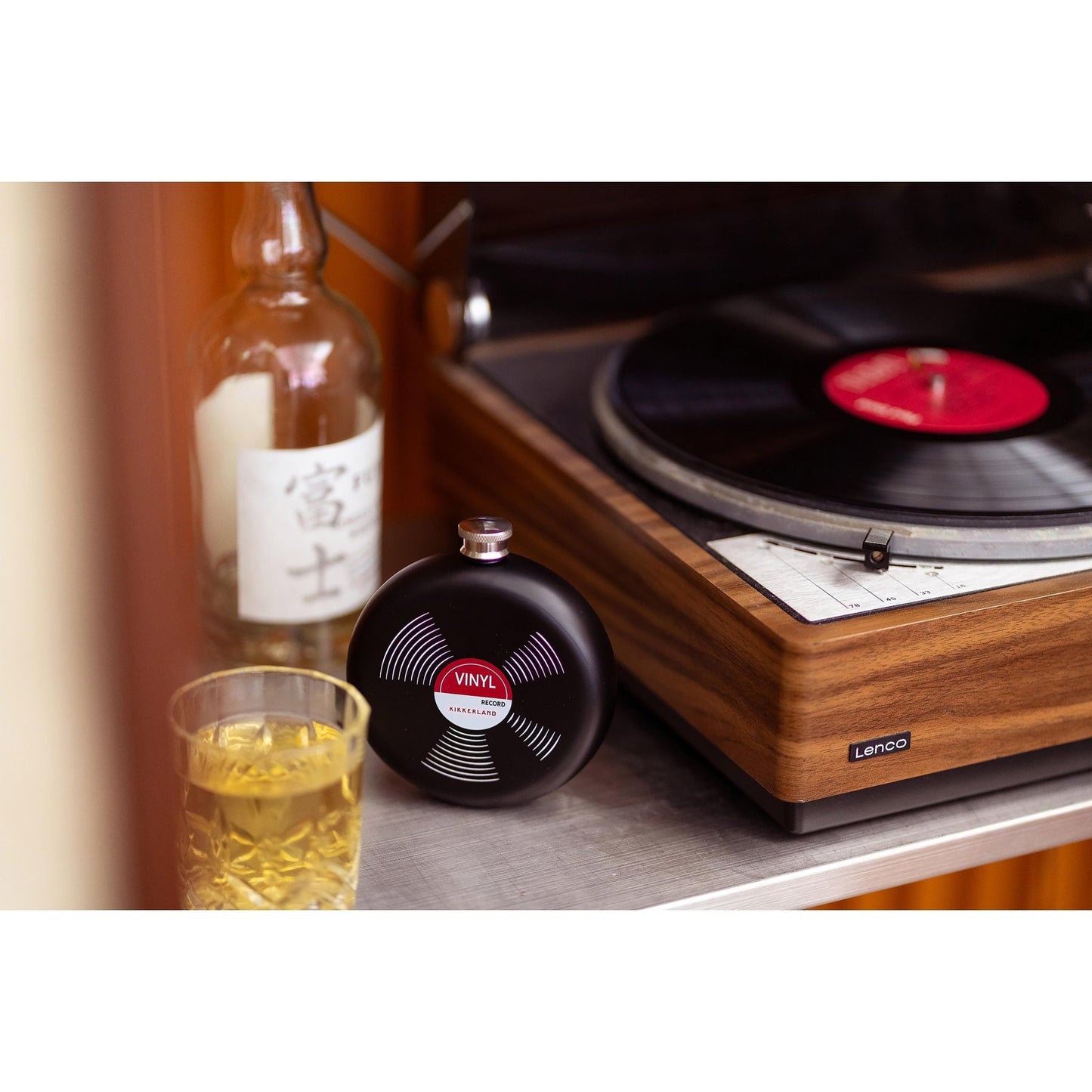 Hip Flask - Record by Kikkerland - Gizmo Gifts