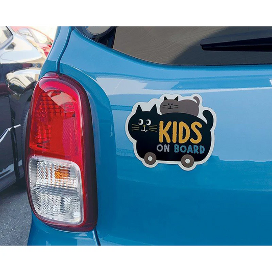Car with a 'Kids on Board' sticker on the back
