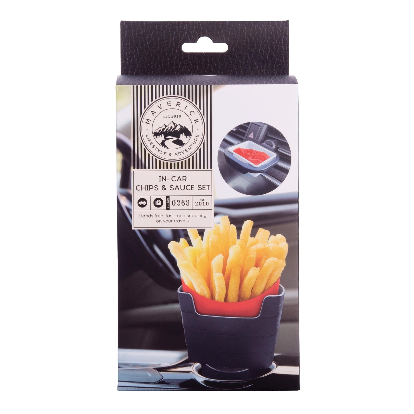 In - car chips holder and sauce set - Gizmo Gifts