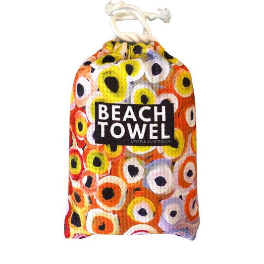 Indigenous Beach Towel - Art: Lena Pwerle (Soakage) - Gizmo Gifts
