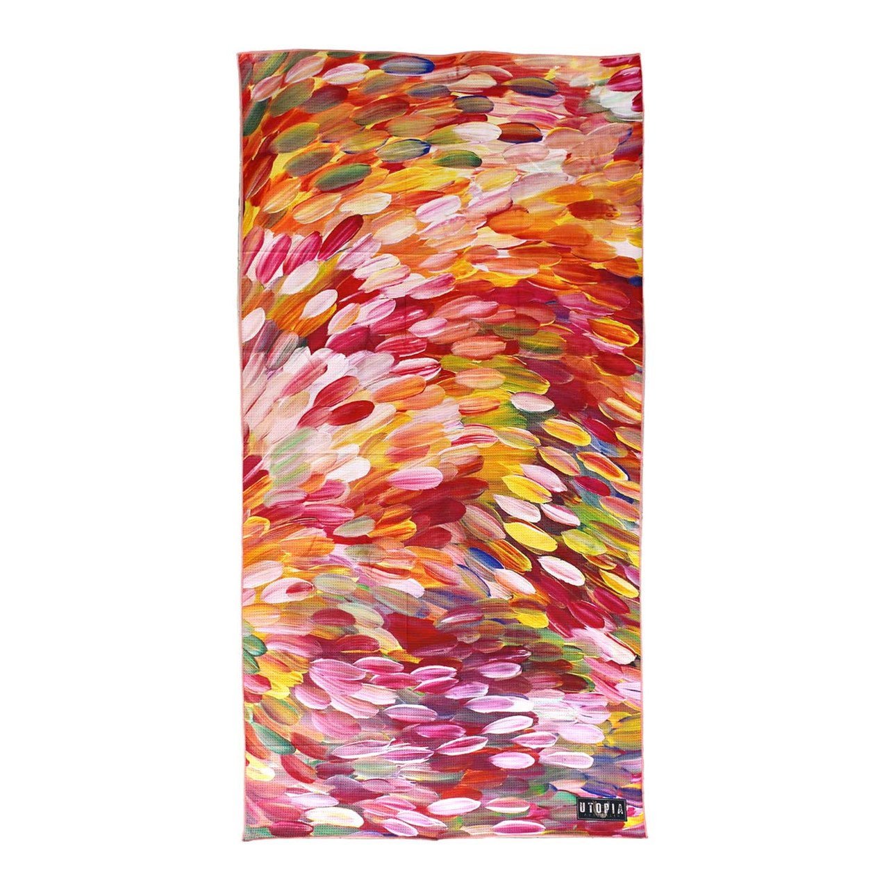 Indigenous Beach Towel - Art:Gloria Petyarre (Leaves) - Gizmo Gifts