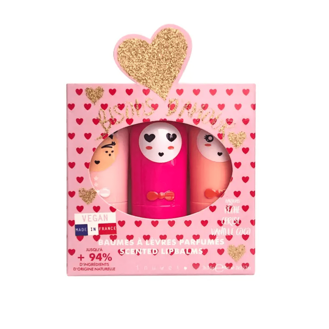 Inuwet - Trio kiss of love lip balm gift set - Gizmo Gifts
