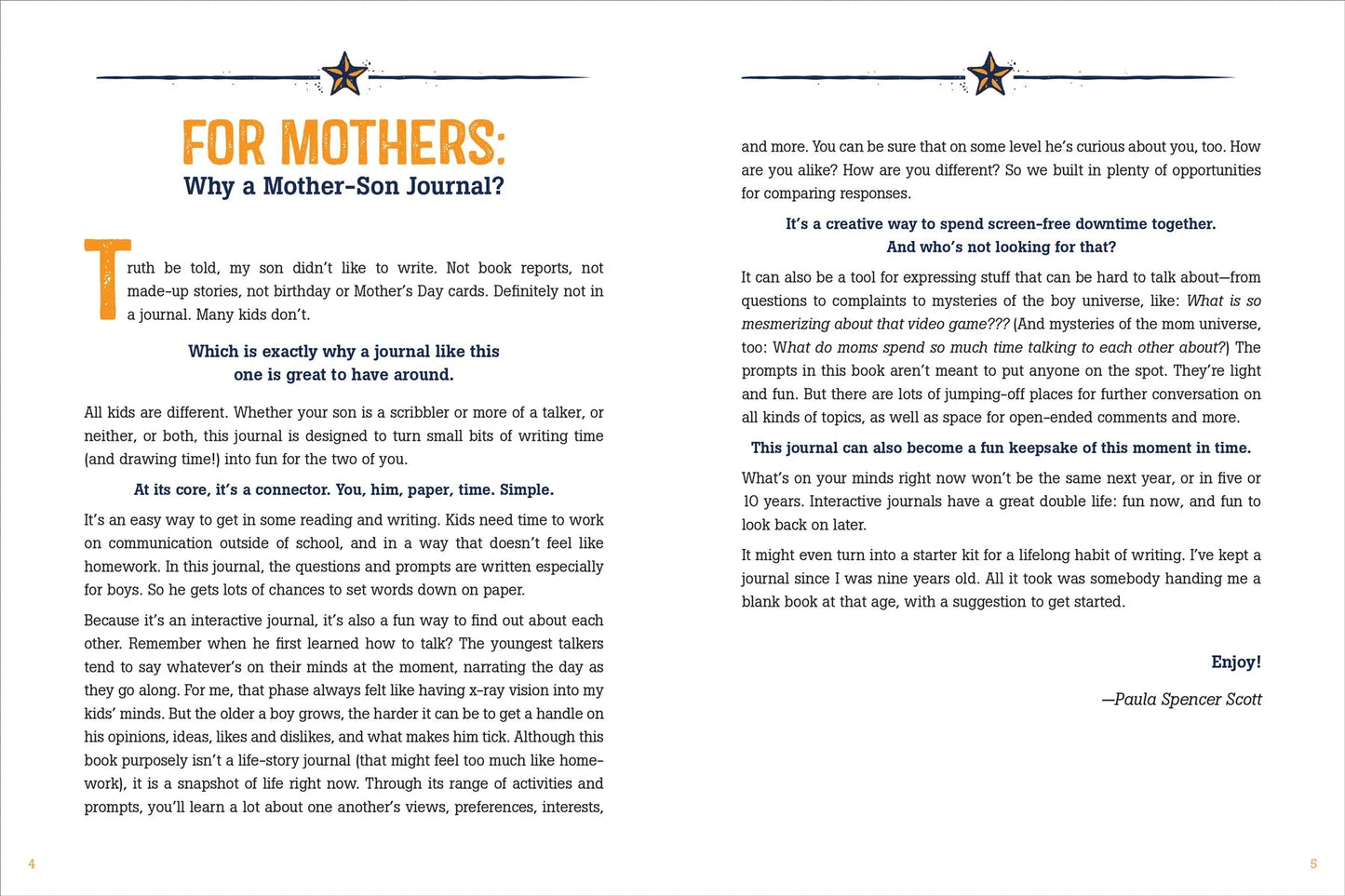 Journal - Mother&Son: Our back & forth - Gizmo Gifts