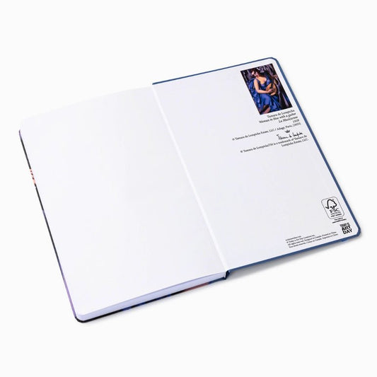 The back page of journal - A small image of the art cover states the name of the art with details .Tamara De Lempicka - Gizmo Gifts