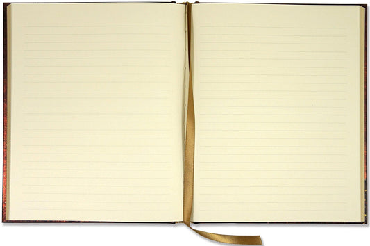 Open Journal with lined pages and gold ribbon - The Kiss - Gizmo Gifts