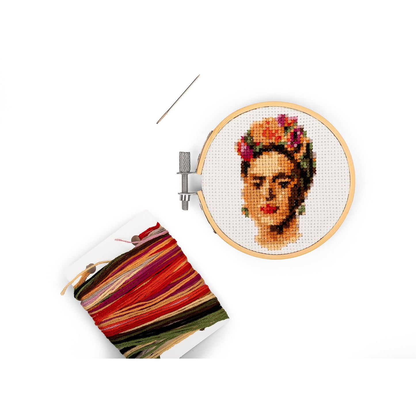 Kikkerland Mini Cross stitch - Frida Kahlo - Gizmo Gifts