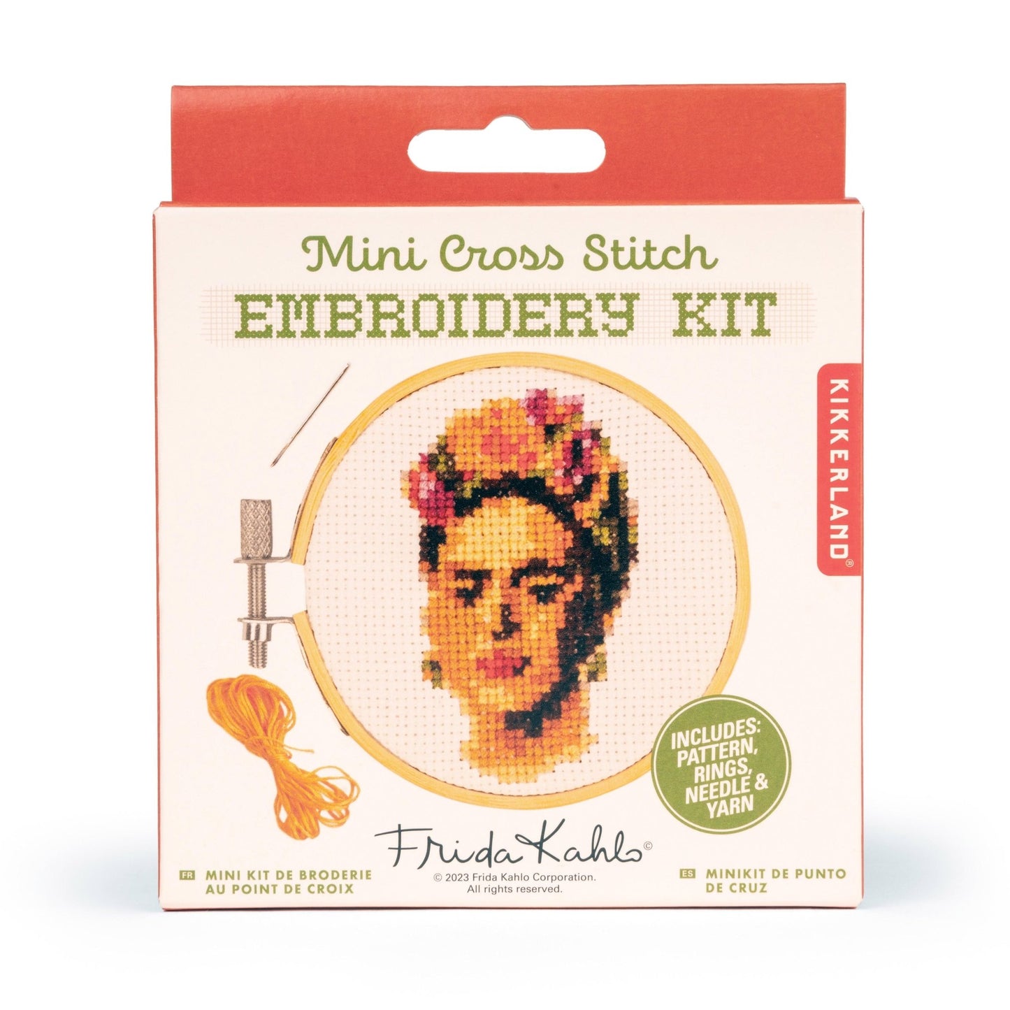 Kikkerland Mini Cross stitch - Frida Kahlo - Gizmo Gifts