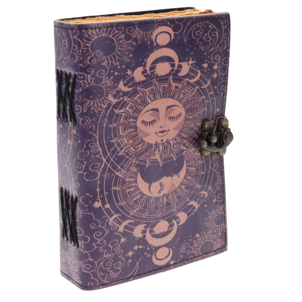 Leather journal - Constellation print 12cmx17cm - Gizmo Gifts