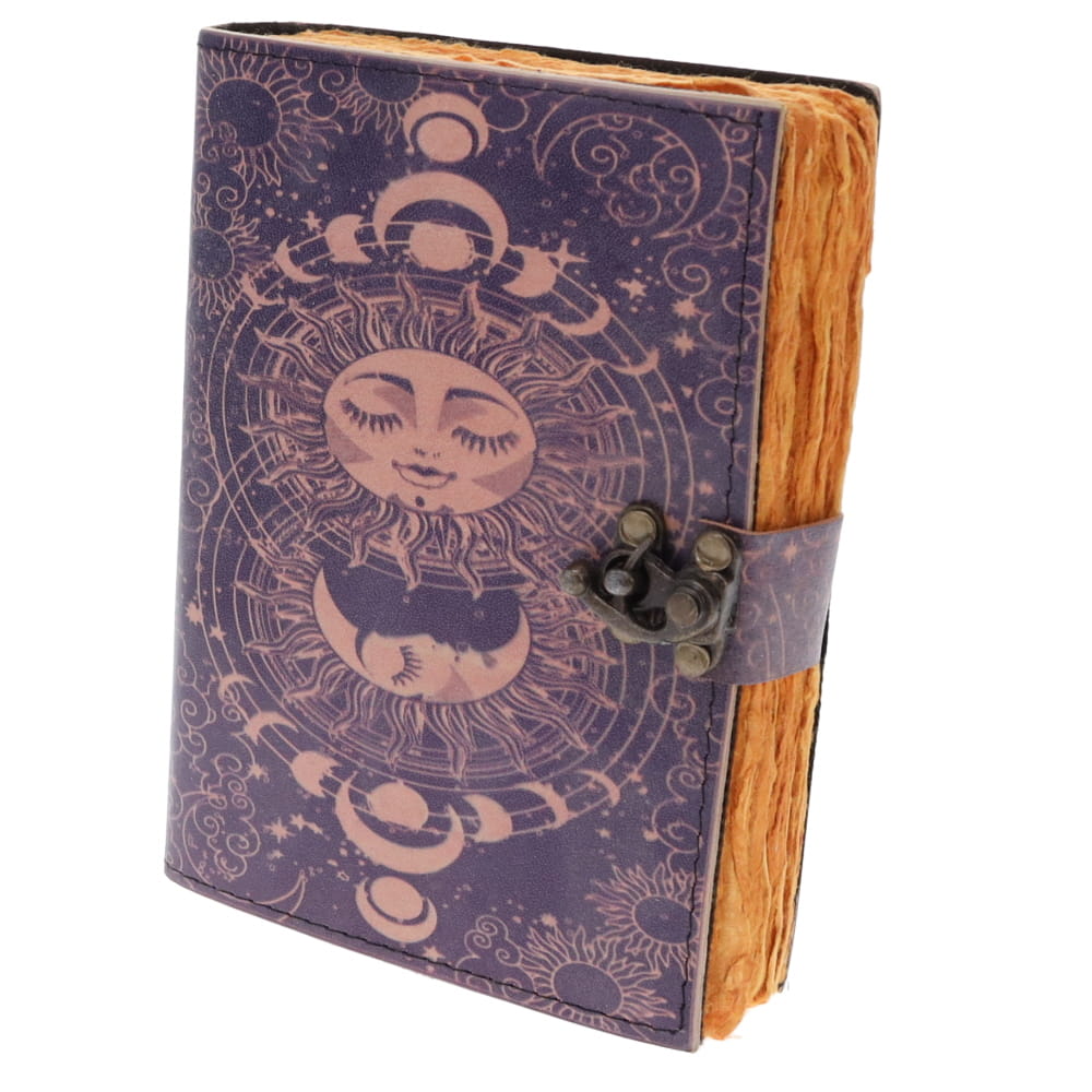 Leather journal - Constellation print 12cmx17cm - Gizmo Gifts