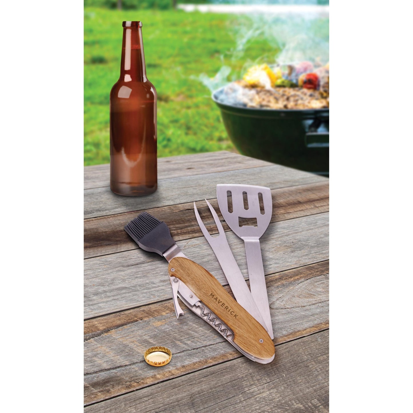 Maverick 5 in 1 foldable BBQ tool - Gizmo Gifts