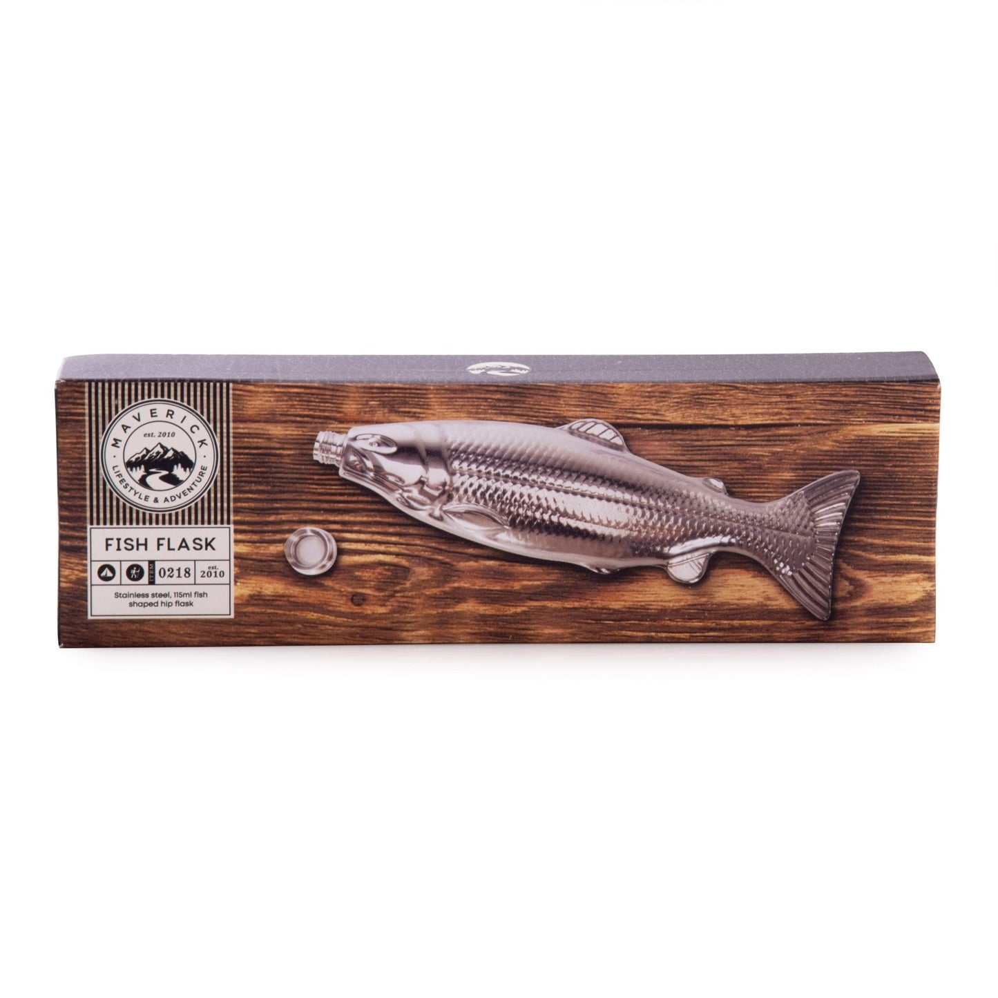 Maverick fish hip flask - Gizmo Gifts