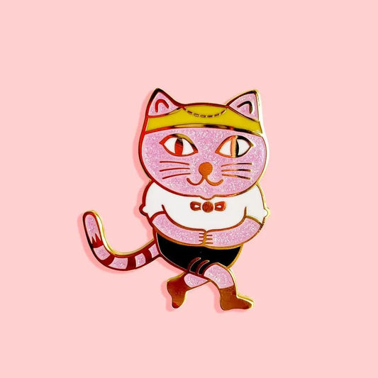 Missy Minzy enamel pin - Macho cat - Gizmo Gifts