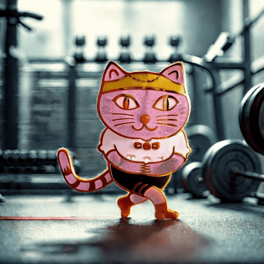 Missy Minzy enamel pin - Macho cat - Gizmo Gifts