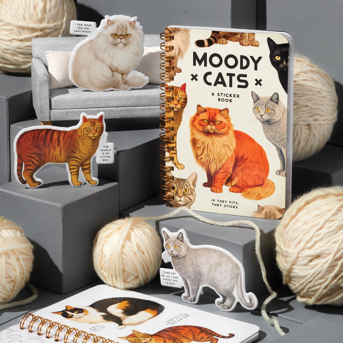 Moody Cats sticker book - Gizmo Gifts