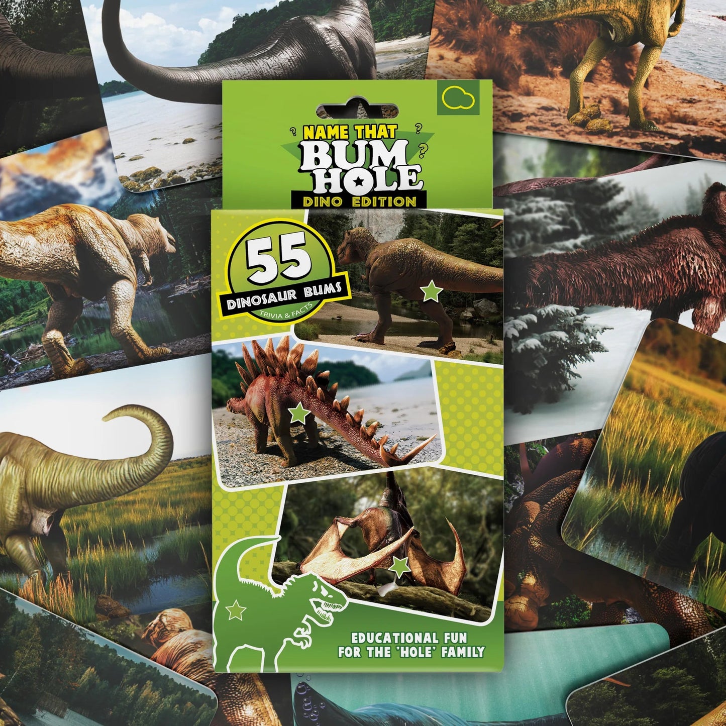 Name that bumhole card game - Dinosaur Edition - Gizmo Gifts