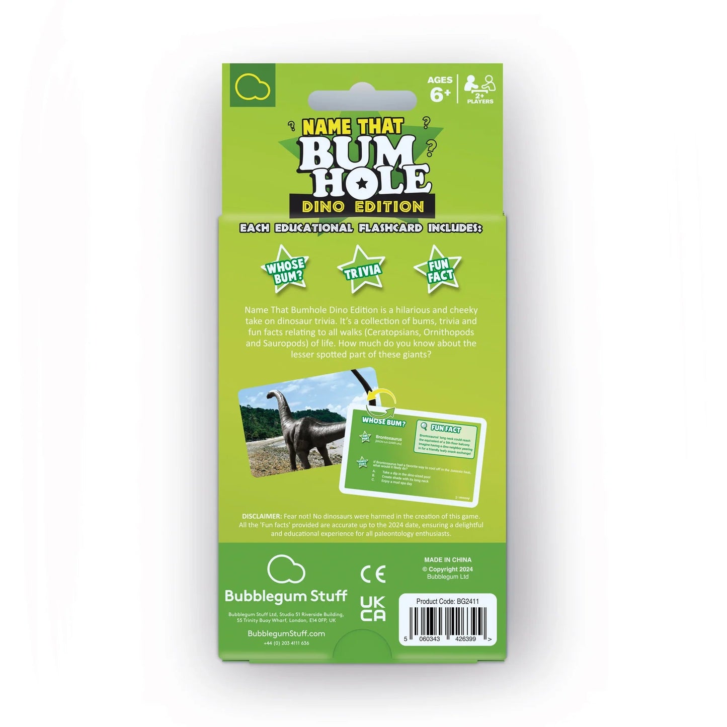 Name that bumhole card game - Dinosaur Edition - Gizmo Gifts
