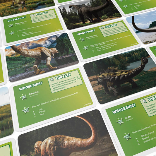Name that bumhole card game - Dinosaur Edition - Gizmo Gifts