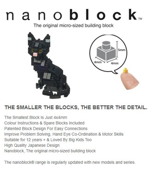 NANOBLOCK - Black cat - Gizmo Gifts