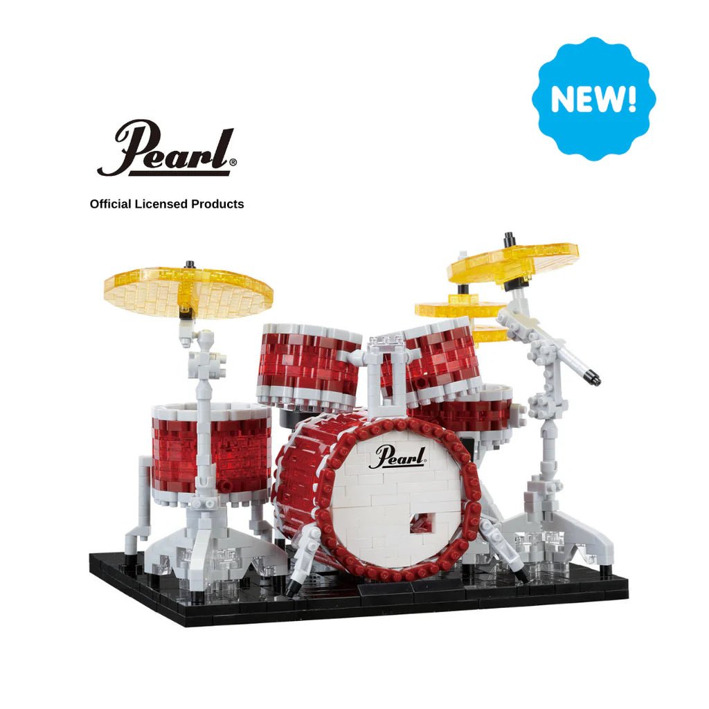 Nanoblock DX Pearl Drum set masters , on a white background- Gizmo Gifts