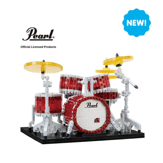 Nanoblock DX Pearl Drum set masters , on a white background- Gizmo Gifts