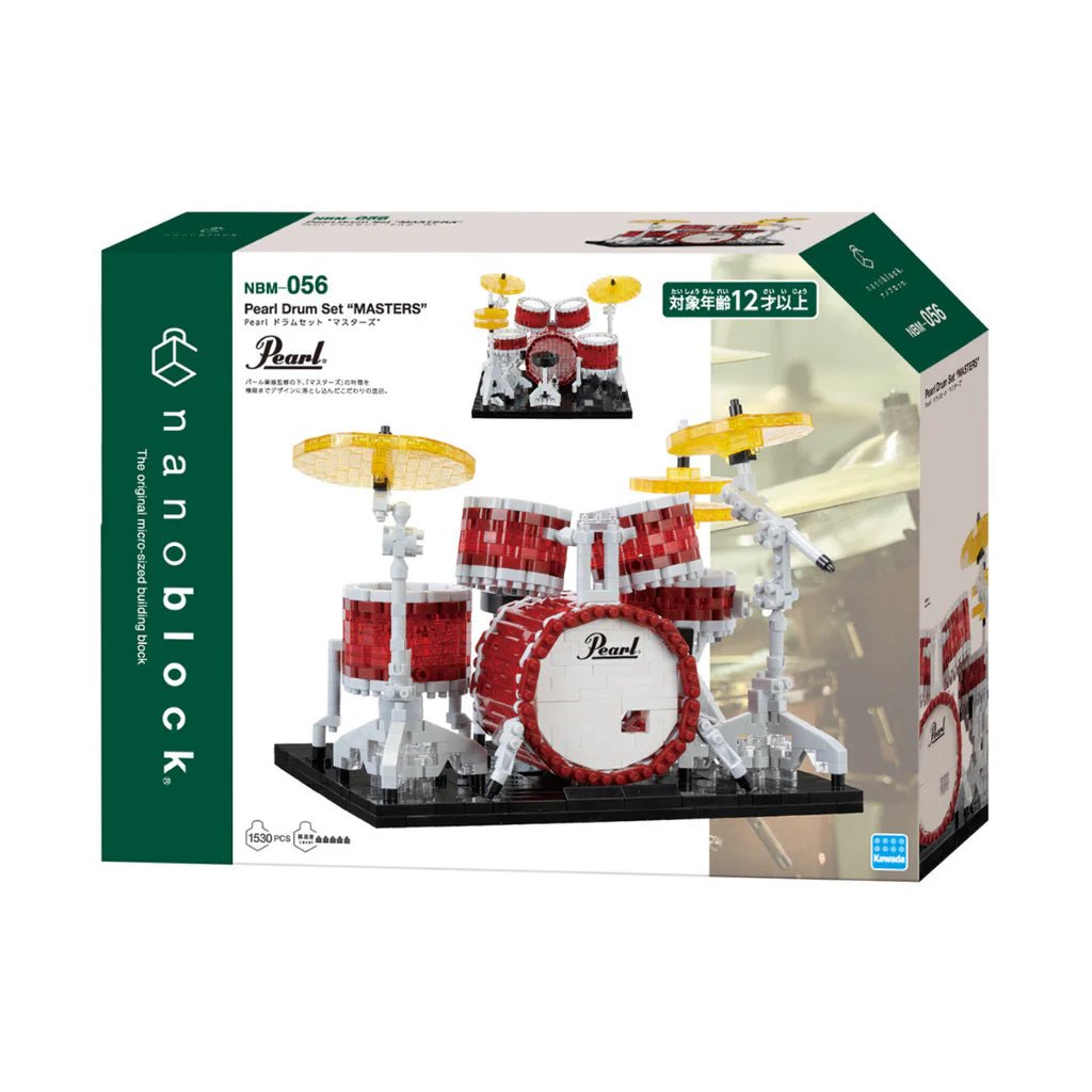Packaging for the Nanoblock DX Pearl Drum set masters on a white background- Gizmo Gifts