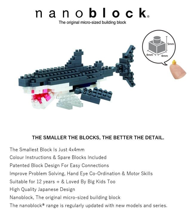 NANOBLOCK - Great White shark - Gizmo Gifts