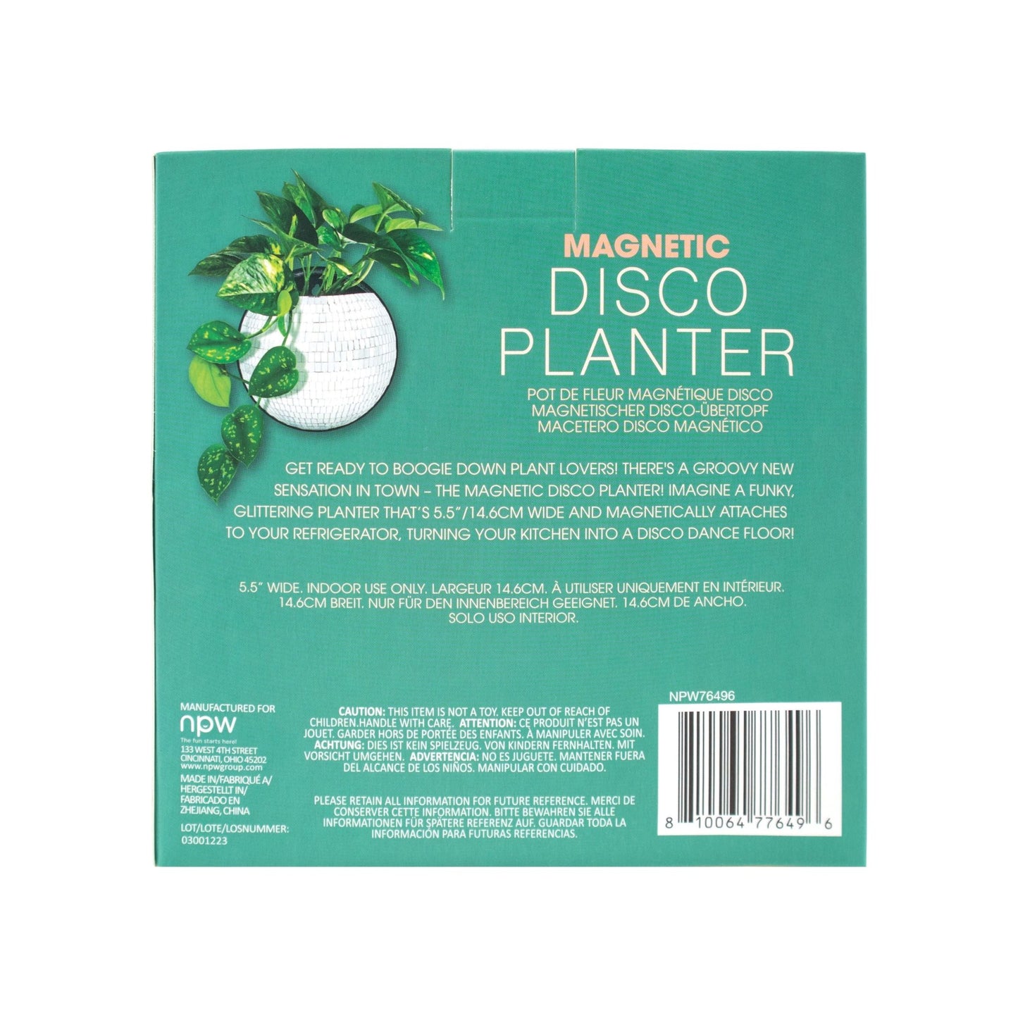 NPW Magnetic Disco planter - Gizmo Gifts