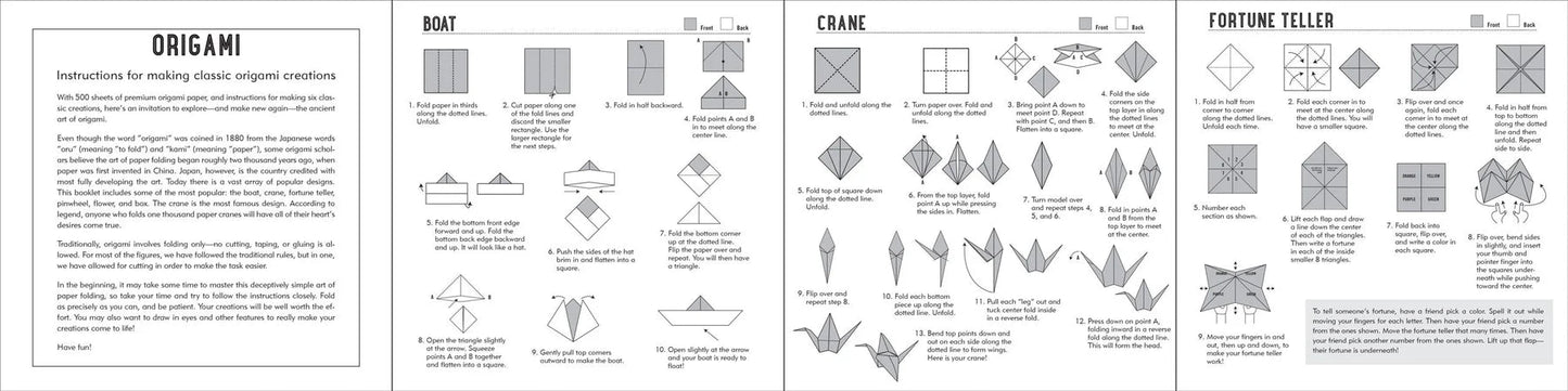 Origami Paper Washi patterns (500 Sheets) - Gizmo Gifts