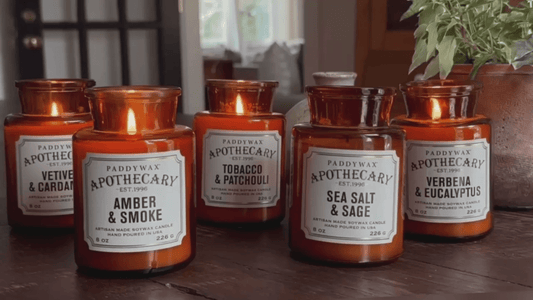 Paddywax Apothecary candle - Geranium & Basil 8oz - Gizmo Gifts