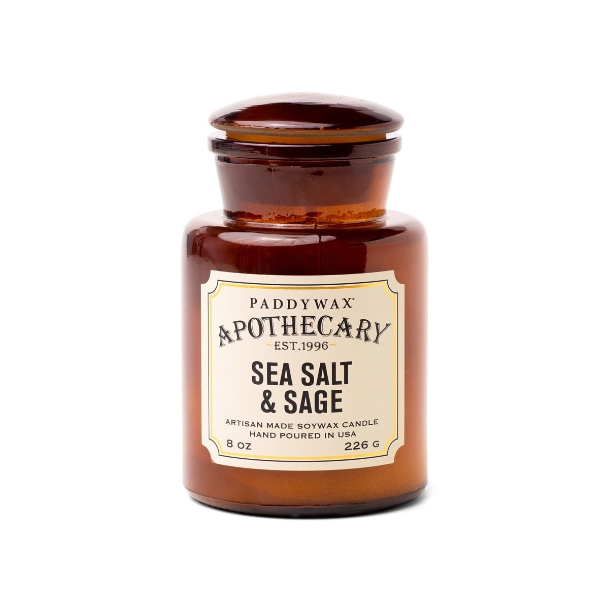 Paddywax Apothecary candle - Seasalt and Sage 8oz - Gizmo Gifts