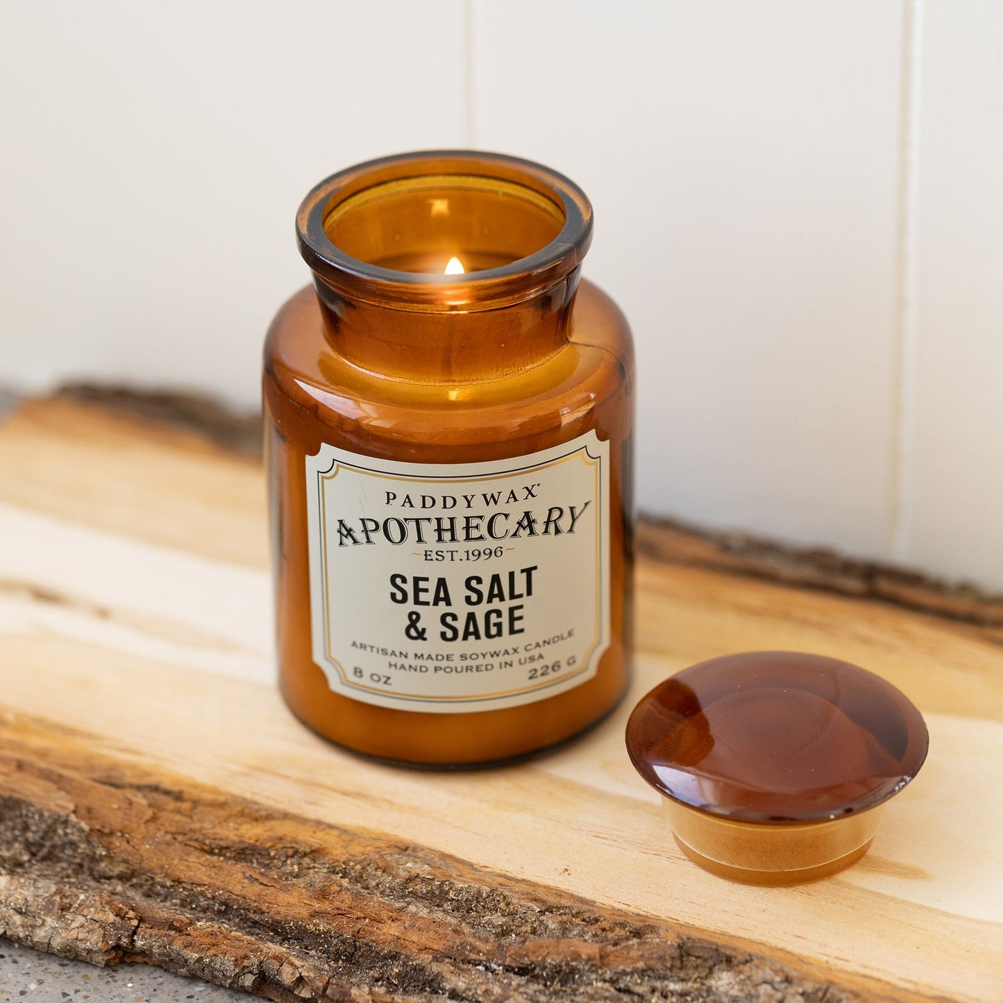 Paddywax Apothecary candle - Seasalt and Sage 8oz - Gizmo Gifts
