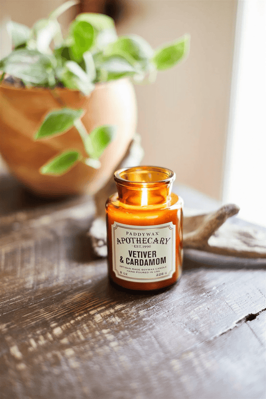 Paddywax Apothecary candle - Vetiver& Cardamom 8oz - Gizmo Gifts