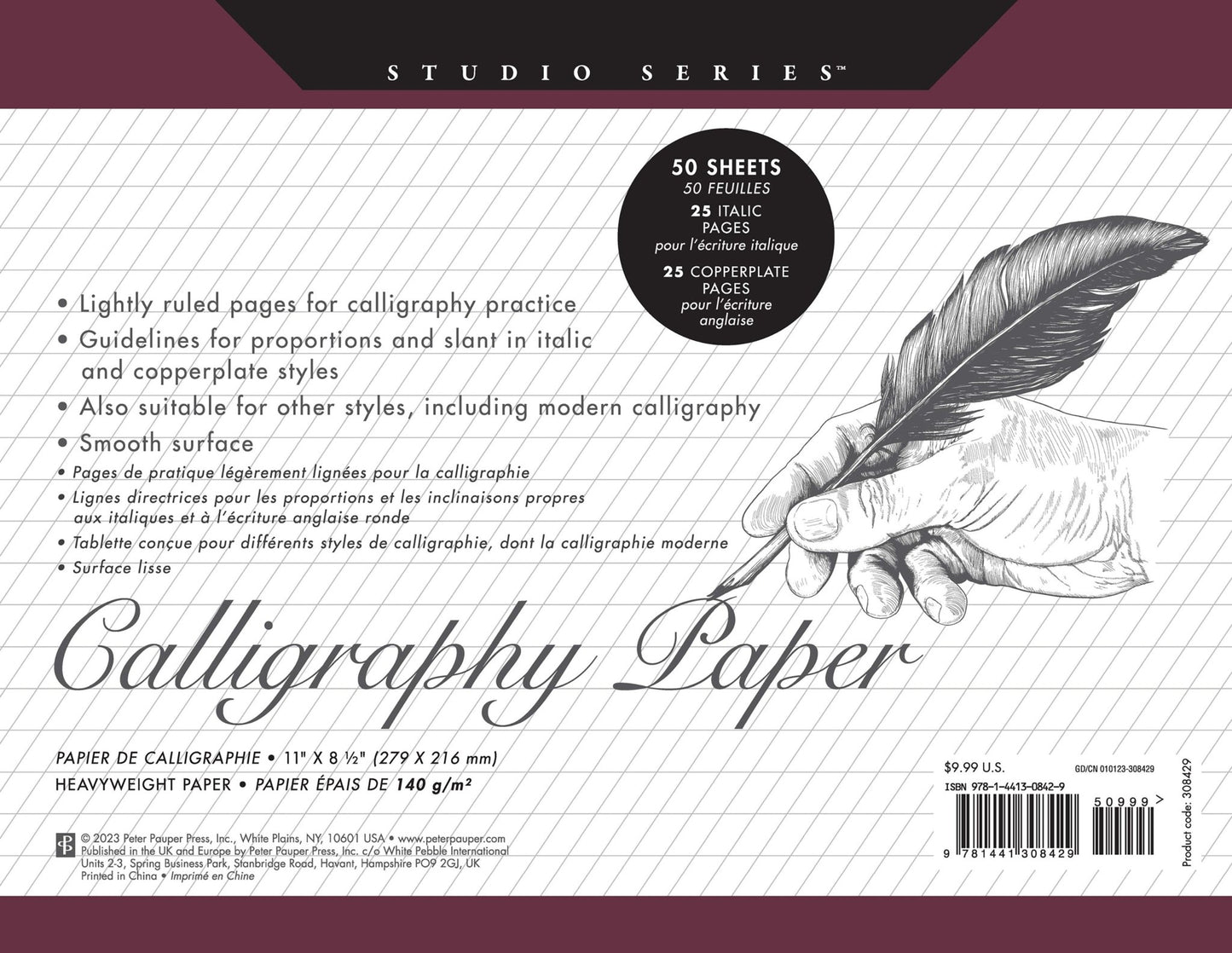 Peter Pauper Press Calligraphy Paper - Gizmo Gifts