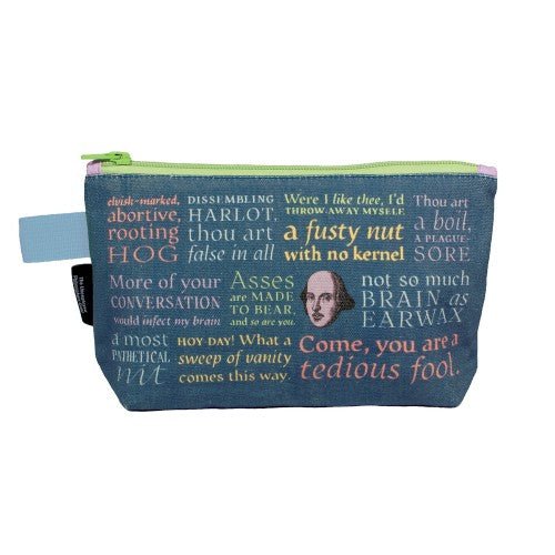 Shakespearean Insults zipper bag by The Unemployed Philosophers Guild - Gizmo Gifts