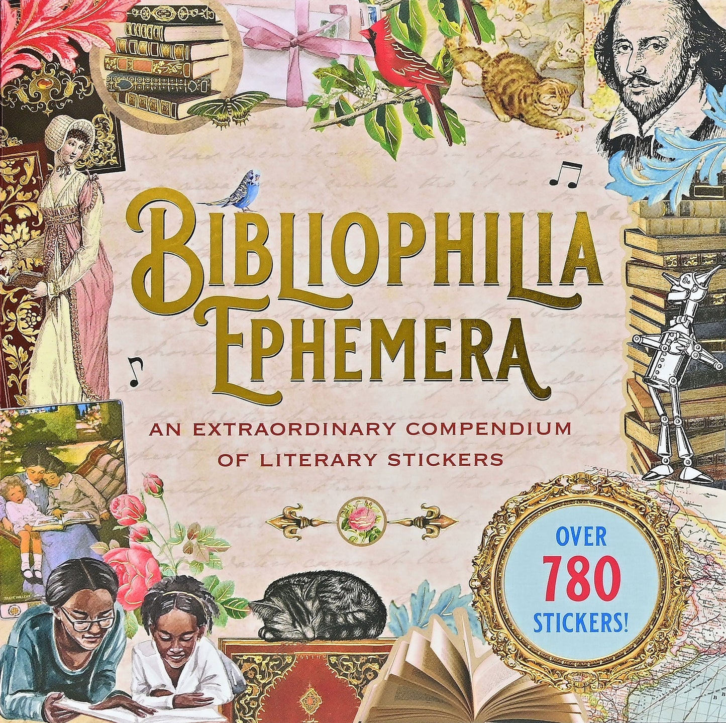 Sticker book Bibliophilia Ephemera - Gizmo Gifts