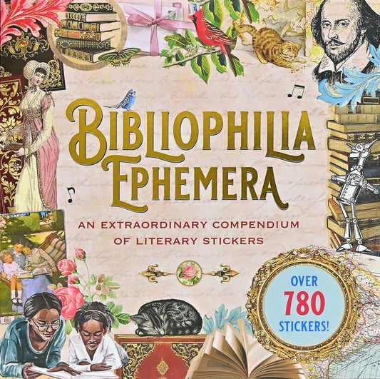 Sticker book Bibliophilia Ephemera - Gizmo Gifts