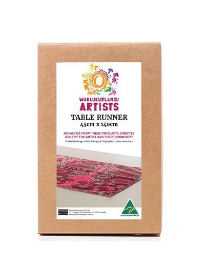 Teddy Gibson Aboriginal art table runner - Gizmo Gifts