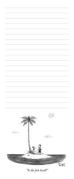 The New Yorker cartoon notepad - Desert Island - Gizmo Gifts