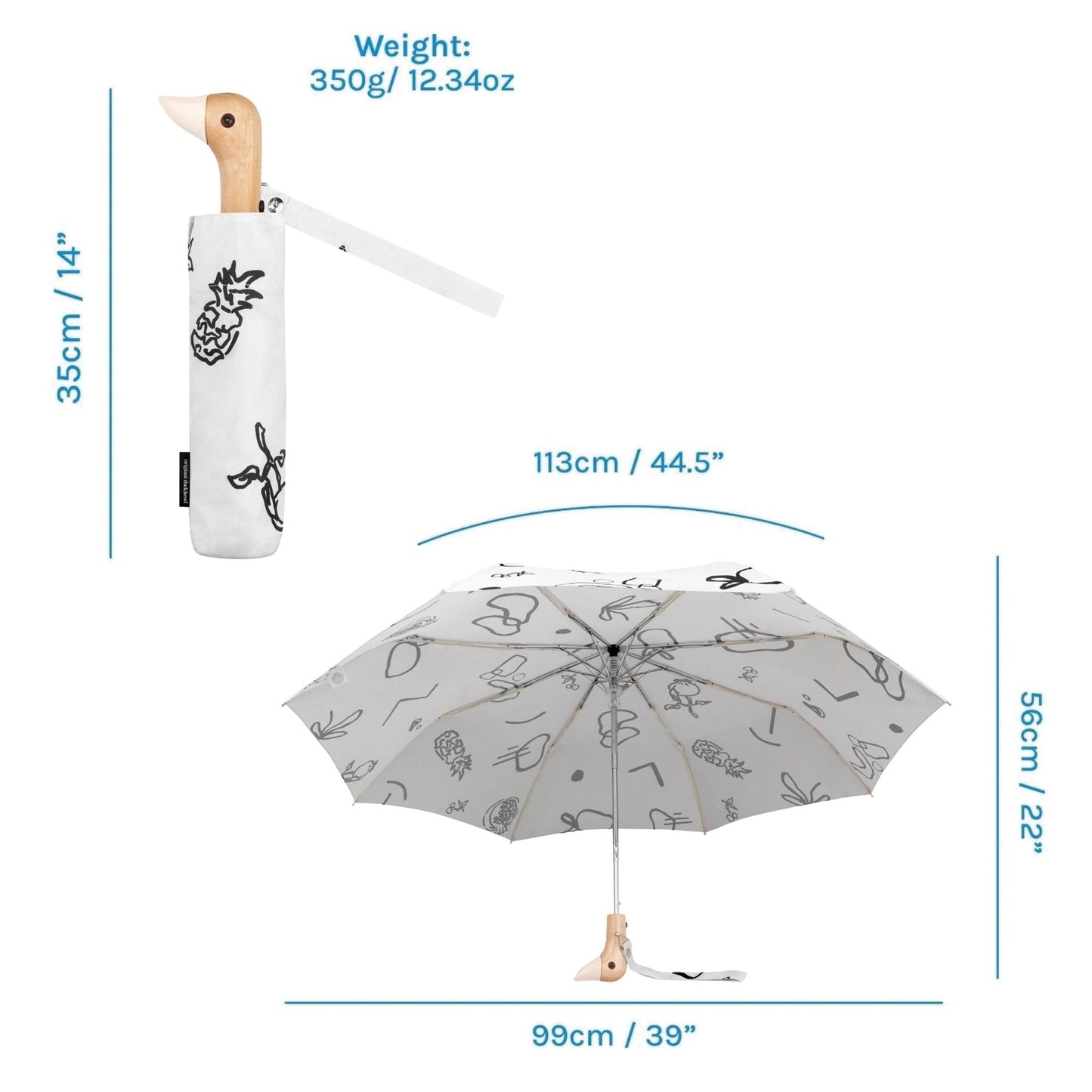 The Original Duckhead Umbrella - Fruits and Shapes - Gizmo Gifts