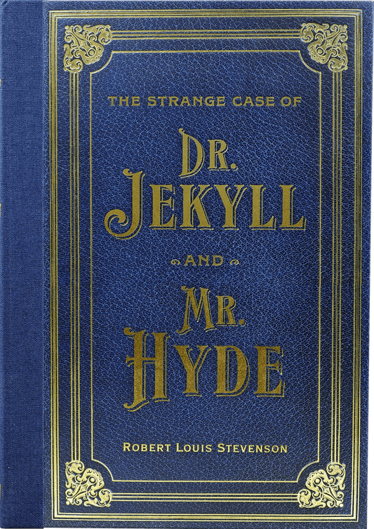 Navy blue hardcover book of The Strange Case of Doctor Jekyll and Mr.Hyde - Gizmo Gifts